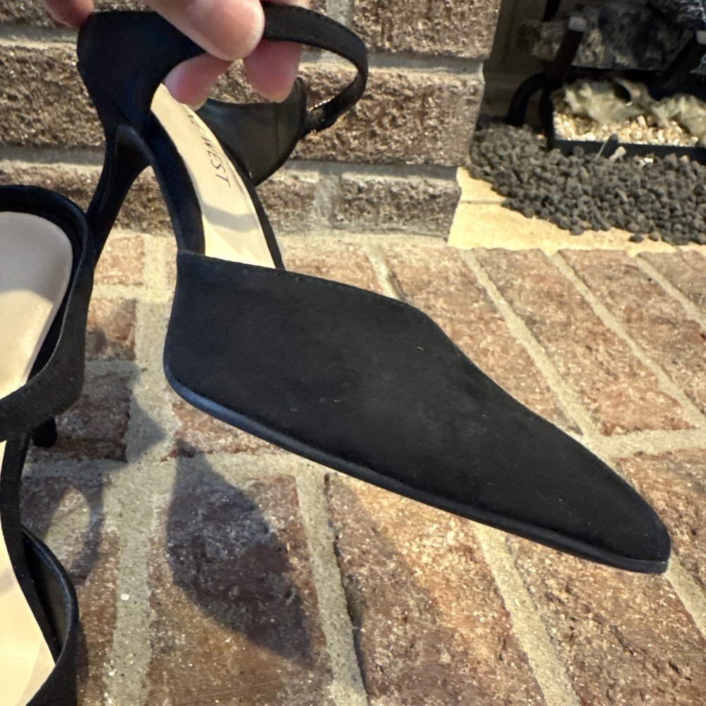 Nine West Women's Black Mary Jane Slip On Mule Heels Size 5.5 #543 - Picture 13 of 16